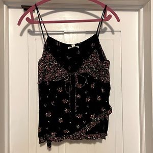 NWT American eagle navy floral tank top